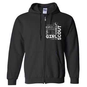 Girl Scout Camping Adventure Scout Troop Cookie Dealer Full Zip Hoodie