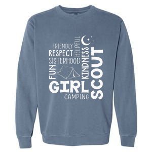 Girl Scout Camping Adventure Scout Troop Cookie Dealer Garment-Dyed Sweatshirt