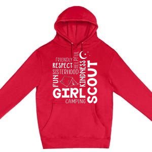 Girl Scout Camping Adventure Scout Troop Cookie Dealer Premium Pullover Hoodie