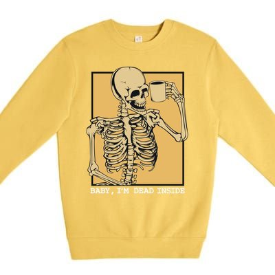 Grunge Skeleton Coffee Cup Mug Coffeeers Skull Dead Meaningful Gift Premium Crewneck Sweatshirt