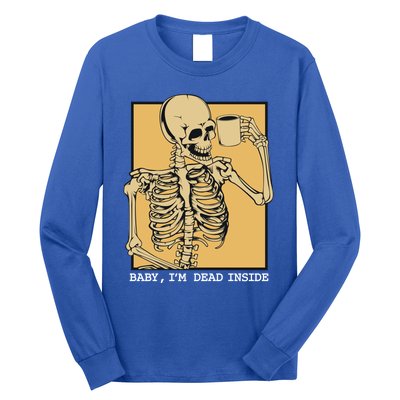 Grunge Skeleton Coffee Cup Mug Coffeeers Skull Dead Meaningful Gift Long Sleeve Shirt