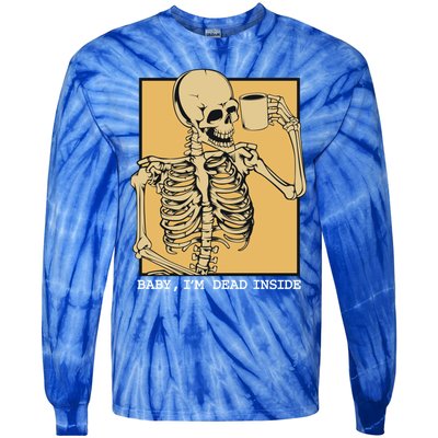 Grunge Skeleton Coffee Cup Mug Coffeeers Skull Dead Meaningful Gift Tie-Dye Long Sleeve Shirt