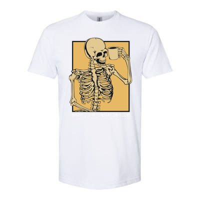 Grunge Skeleton Coffee Cup Mug Coffeeers Skull Dead Meaningful Gift Softstyle® CVC T-Shirt