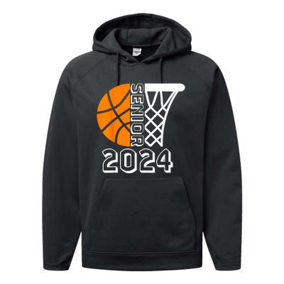 Graduate Senior Class Of 2024 Basketball Player Graduation Performance Fleece Hoodie