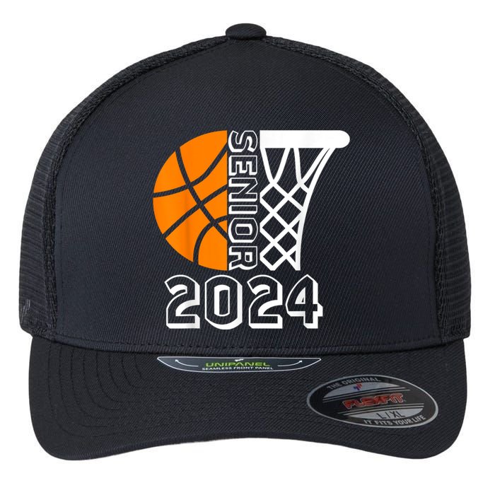 Graduate Senior Class Of 2024 Basketball Player Graduation Flexfit Unipanel Trucker Cap