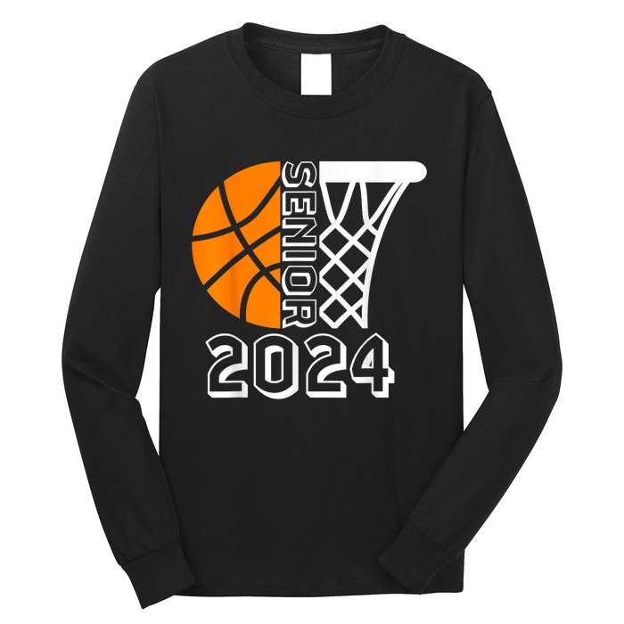 Graduate Senior Class Of 2024 Basketball Player Graduation Long Sleeve Shirt