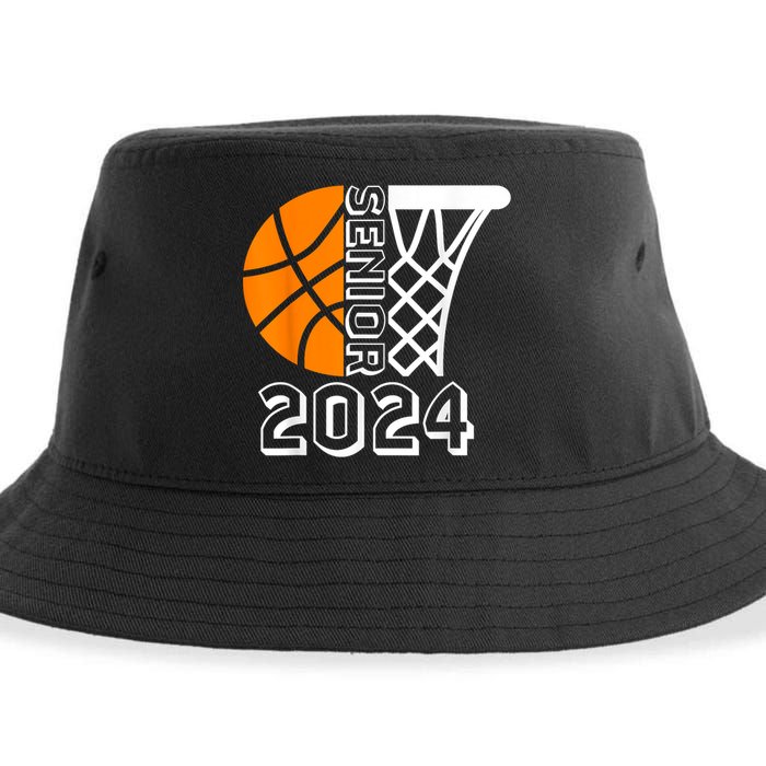 Graduate Senior Class Of 2024 Basketball Player Graduation Sustainable Bucket Hat