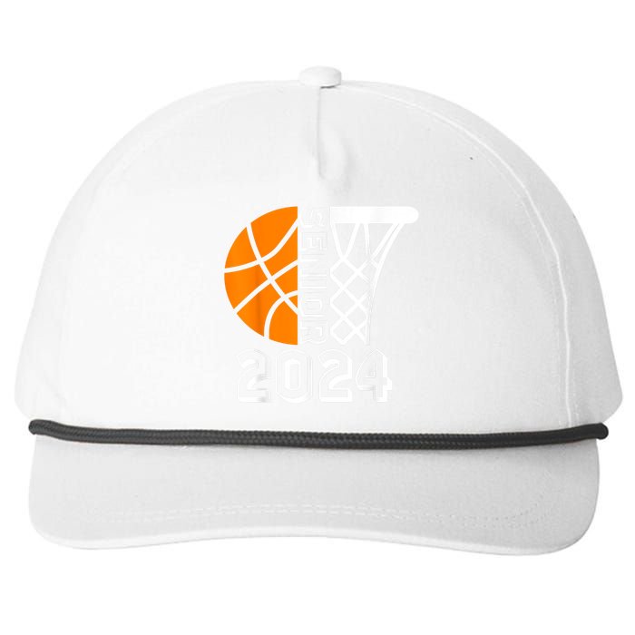 Graduate Senior Class Of 2024 Basketball Player Graduation Snapback Five-Panel Rope Hat