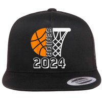 Graduate Senior Class Of 2024 Basketball Player Graduation Flat Bill Trucker Hat