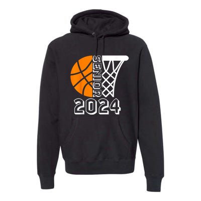 Graduate Senior Class Of 2024 Basketball Player Graduation Premium Hoodie