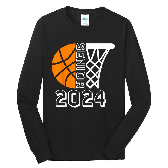 Graduate Senior Class Of 2024 Basketball Player Graduation Tall Long Sleeve T-Shirt