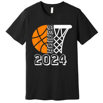 Graduate Senior Class Of 2024 Basketball Player Graduation Premium T-Shirt