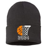 Graduate Senior Class Of 2024 Basketball Player Graduation Sustainable Knit Beanie