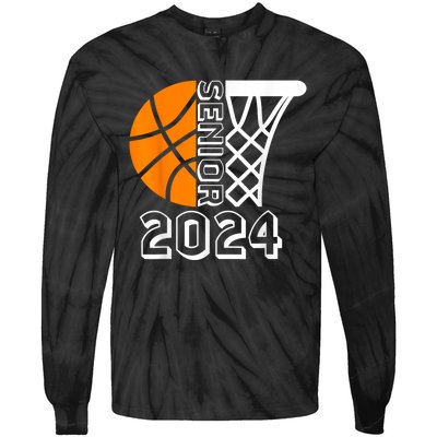 Graduate Senior Class Of 2024 Basketball Player Graduation Tie-Dye Long Sleeve Shirt