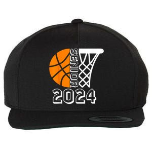 Graduate Senior Class Of 2024 Basketball Player Graduation Wool Snapback Cap