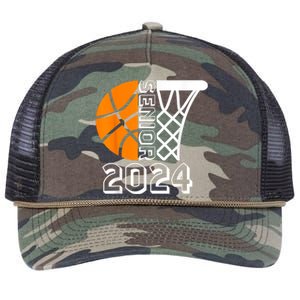 Graduate Senior Class Of 2024 Basketball Player Graduation Retro Rope Trucker Hat Cap