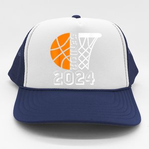 Graduate Senior Class Of 2024 Basketball Player Graduation Trucker Hat