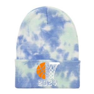 Graduate Senior Class Of 2024 Basketball Player Graduation Tie Dye 12in Knit Beanie