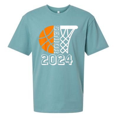 Graduate Senior Class Of 2024 Basketball Player Graduation Sueded Cloud Jersey T-Shirt