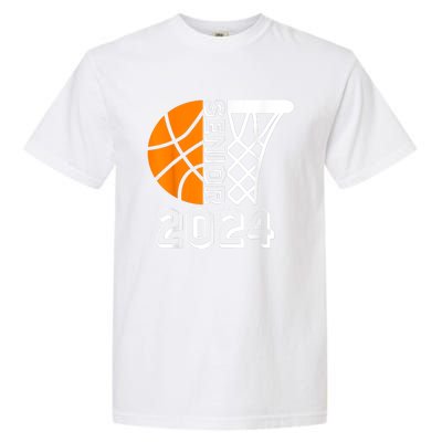 Graduate Senior Class Of 2024 Basketball Player Graduation Garment-Dyed Heavyweight T-Shirt