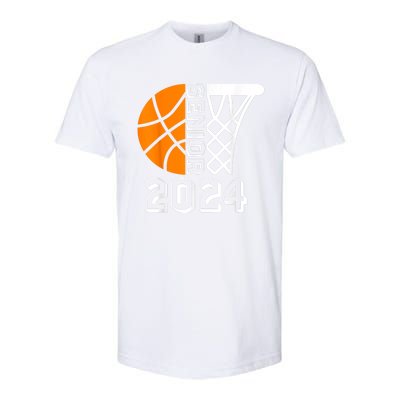 Graduate Senior Class Of 2024 Basketball Player Graduation Softstyle CVC T-Shirt