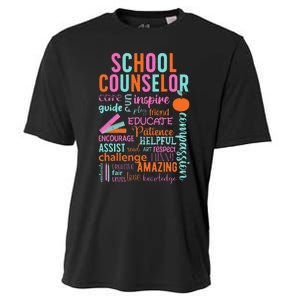 groovy School Counselor School Counseling Week Cooling Performance Crew T-Shirt