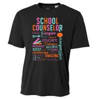 groovy School Counselor School Counseling Week Cooling Performance Crew T-Shirt