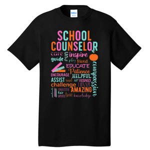 groovy School Counselor School Counseling Week Tall T-Shirt