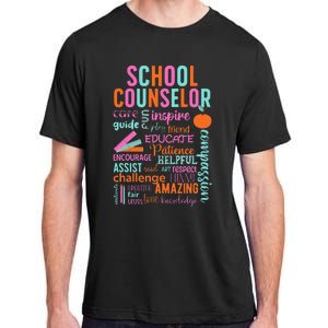 groovy School Counselor School Counseling Week Adult ChromaSoft Performance T-Shirt