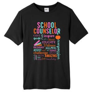 groovy School Counselor School Counseling Week Tall Fusion ChromaSoft Performance T-Shirt