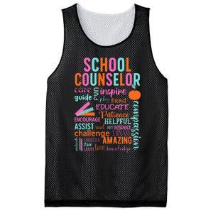 groovy School Counselor School Counseling Week Mesh Reversible Basketball Jersey Tank