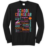 groovy School Counselor School Counseling Week Tall Sweatshirt