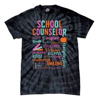 groovy School Counselor School Counseling Week Tie-Dye T-Shirt