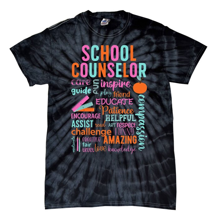 groovy School Counselor School Counseling Week Tie-Dye T-Shirt