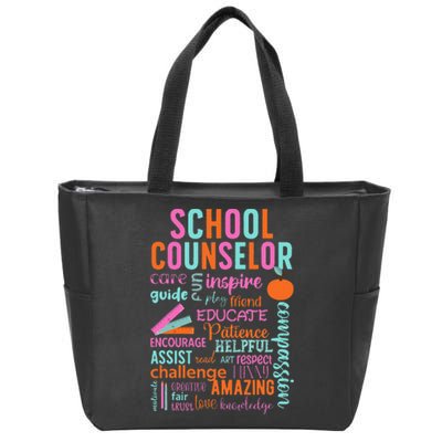 groovy School Counselor School Counseling Week Zip Tote Bag