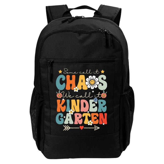 Groovy Some Call It Chaos We Call It Kindergarten Teachers Backpack