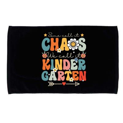 Groovy Some Call It Chaos We Call It Kindergarten Teachers Microfiber Hand Towel