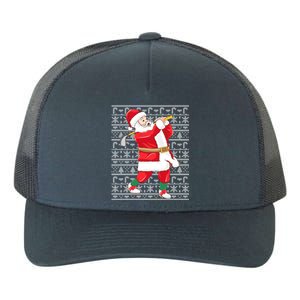 Golfing Santa Claus Golf Ugly Christmas Golfer Dad Funny Gift Yupoong Adult 5-Panel Trucker Hat