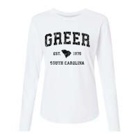 Greer South Carolina Sc Vintage Established Athletic Sports Design Womens Cotton Relaxed Long Sleeve T-Shirt