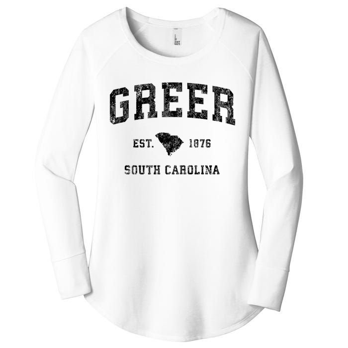 Greer South Carolina Sc Vintage Established Athletic Sports Design Women's Perfect Tri Tunic Long Sleeve Shirt