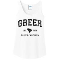 Greer South Carolina Sc Vintage Established Athletic Sports Design Ladies Essential Tank