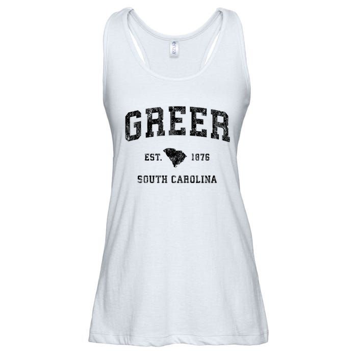 Greer South Carolina Sc Vintage Established Athletic Sports Design Ladies Essential Flowy Tank