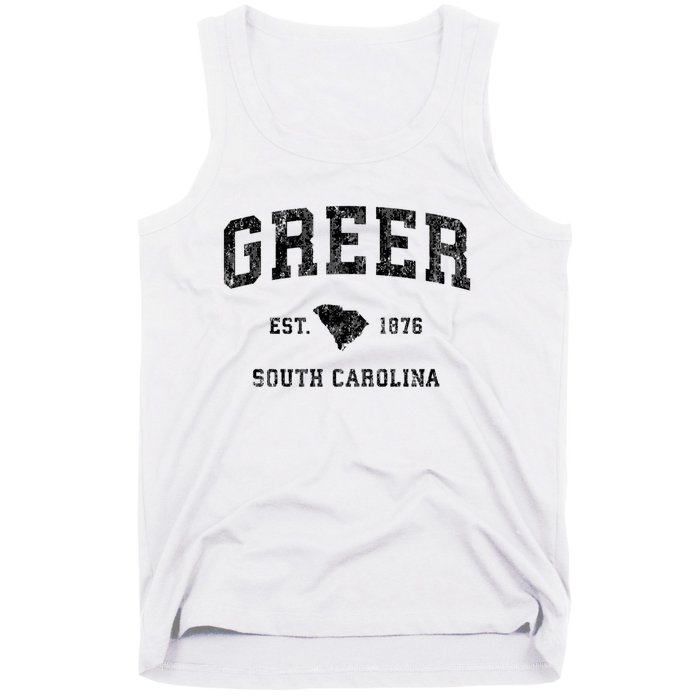 Greer South Carolina Sc Vintage Established Athletic Sports Design Tank Top