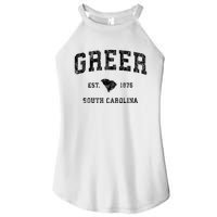 Greer South Carolina Sc Vintage Established Athletic Sports Design Women's Perfect Tri Rocker Tank