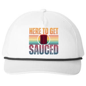 getting sauced cranberry getting sauced Snapback Five-Panel Rope Hat