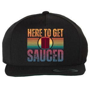 getting sauced cranberry getting sauced Wool Snapback Cap