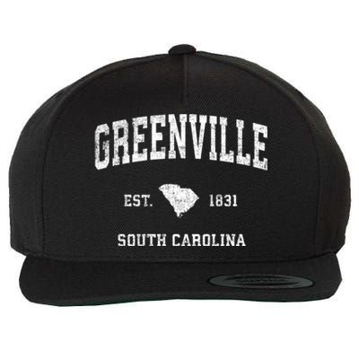 Greenville South Carolina Sc Vintage Sports Design Wool Snapback Cap