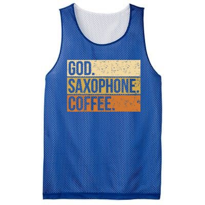 God Saxophone Coffee Saxophonist Saxist Sax Church Saxophone Mesh Reversible Basketball Jersey Tank