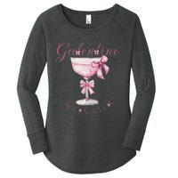 Galentine Social Club Valentines Day Coquette Bow Wine Women's Perfect Tri Tunic Long Sleeve Shirt