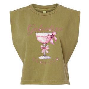 Galentine Social Club Valentines Day Coquette Bow Wine Garment-Dyed Women's Muscle Tee